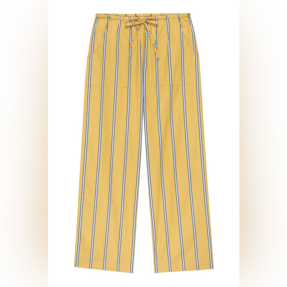 DONNI. Yellow and Blue the Pop drawstring Striped Pants